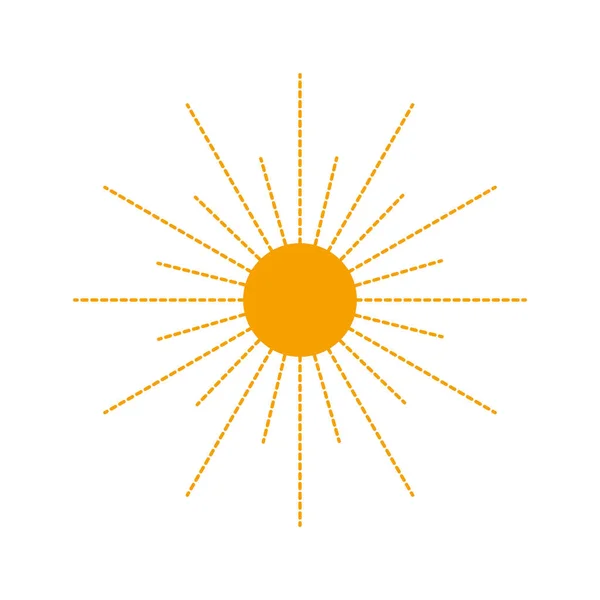 Graficzne Abstrakcyjne Słońce Symbol Słońca Symbole Astrologiczne Ilustracja Wektora Sylwetka — Wektor stockowy