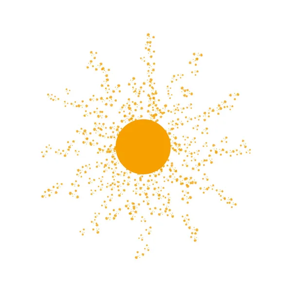 Sol Abstrato Gráfico Símbolo Solar Símbolos Astrológicos Ilustração Vetorial Silhueta — Vetor de Stock