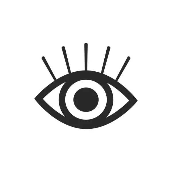 Allsehender Augenvektor Grafische Linie Kunststil Tätowierungselement Esoterisches Symbol Isoliert — Stockvektor