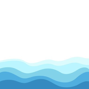 Deniz dalgalı, soyut çerçeve arka plan, su dalgaları, yolculuk, rahatlama konsepti. Vektör illüstrasyonu.