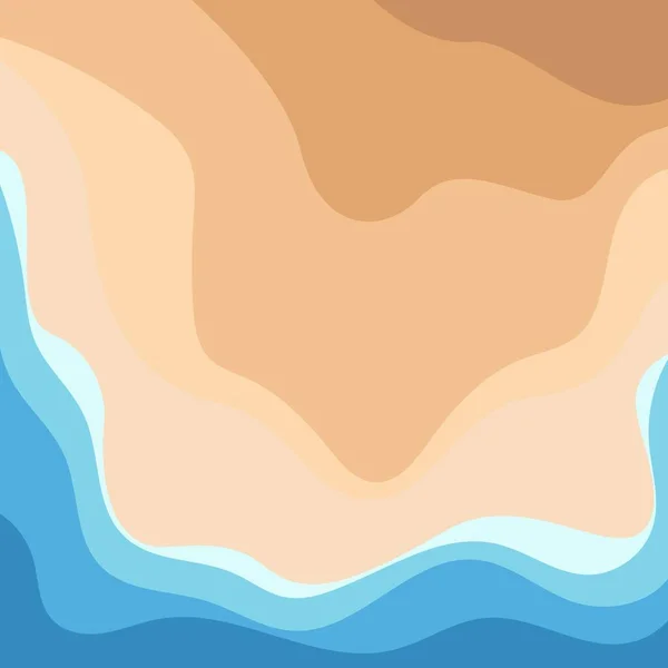 Морской Песчаный Wavy Fbstraffic Фон Прибрежный Отдых Концепция Отдыха Отдыха — стоковый вектор