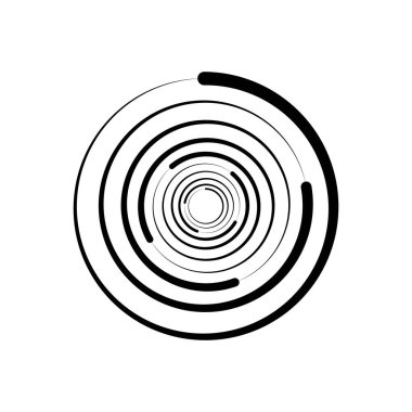 Siyah yarım tonlu kıvrımlı hat. Logo ve dövme için geometrik şekil şablonu. Soyut vektör arkaplanı.