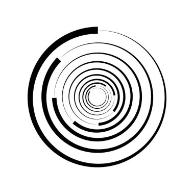 Siyah yarım tonlu kıvrımlı hat. Logo ve dövme için geometrik şekil şablonu. Soyut vektör arkaplanı.