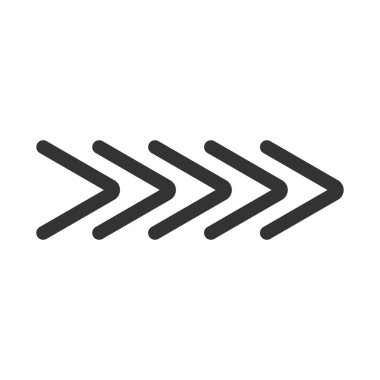 Siyah ok imleci, Ok siluet simgesi, vektör ögesi beyaz üzerine izole edildi.