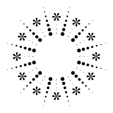 Havai fişekler. Klasik güneş patlaması. Patlayan güneş ışınları. Logotype ya da harf tasarım elemanı. Radyal günbatımı ışınları. Vektör illüstrasyonu.