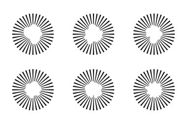 Ses dalgaları eşitleyici ayarlandı, Radyo Frekans Çemberi ses dalgaları. Vektör tasarım ögeleri izole.