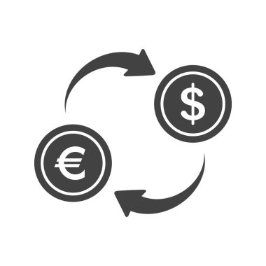 Dolar oran artışı işareti, para ödeme yatırım simgesi, dolar büyüme işareti izole edildi.