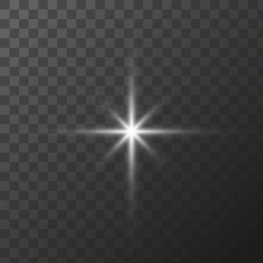 Yatay ışık ışınları, parlayan parçacıklar parlayan ışık efekti, vektör neon şeffaf tasarım elementleri.