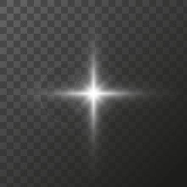 Yatay ışık ışınları, parlayan parçacıklar parlayan ışık efekti, vektör neon şeffaf tasarım elementleri.