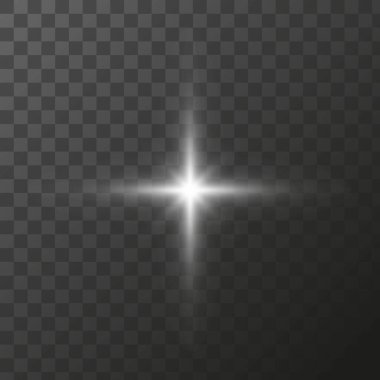 Yatay ışık ışınları, parlayan parçacıklar parlayan ışık efekti, vektör neon şeffaf tasarım elementleri.