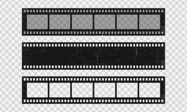 Eski eski kaset video filmleri, Grunge klasik film şeridi fotoğraf çekimi için, Vektör illüstrasyonu.