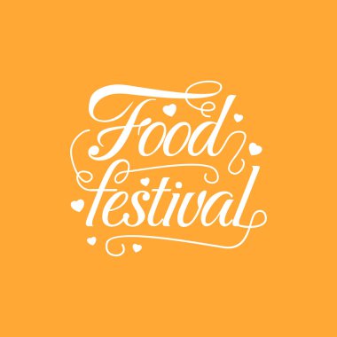 Minimalist yemek festivali harf dizaynı