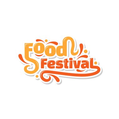 Minimalist yemek festivali harf dizaynı