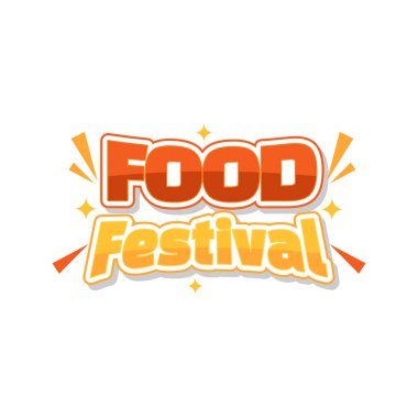 Minimalist yemek festivali harf dizaynı