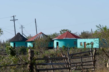 Port St Johns 'dan Doğu Londra' ya vahşi sahil gezisi. Renkli rondavel kulübeleriyle kaplı yuvarlanan yeşil tepeleri olan karakteristik köylerden geçiyoruz.