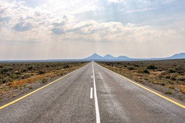 Scenic route from Cape Town to Kgalagadi Transfrontier Park, in Northern Cape, South Africa clipart