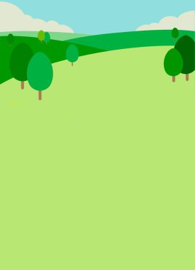 Yeşil alan ve ağaçlar. vektör arkaplanı