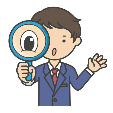 Adam arama camından bakıyor, büyüteçle.