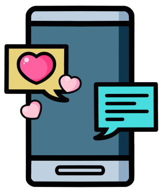 Sohbet kalp mesajı ikonu. ana hat sohbet sohbet ileti vektör rengi düz izole