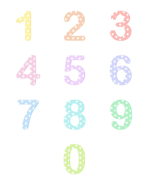 Birthday Numbers Vector Illustration Set — Stock Vector