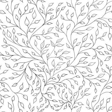   Ornamental botanical seamless pattern clipart