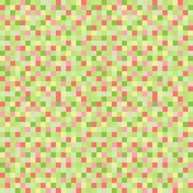 Piksel kireç ve çilek renkleri. Vektör kusursuz desen, pikselleşme. Renkli piksel noktaları mozaik arkaplan, duvar kağıdı