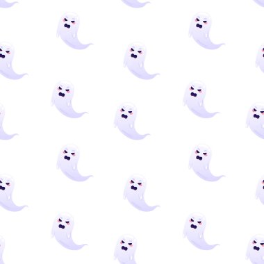 Şeytani hayaletler kusursuz bir yol izlerler. Paket tasarımı, ambalaj kağıdı, arkaplan, fon. Vektör illüstrasyonu