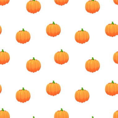 Pumpkins vektör kusursuz desen. Geçmişi, ambalaj kağıtları. Vektör illüstrasyonu