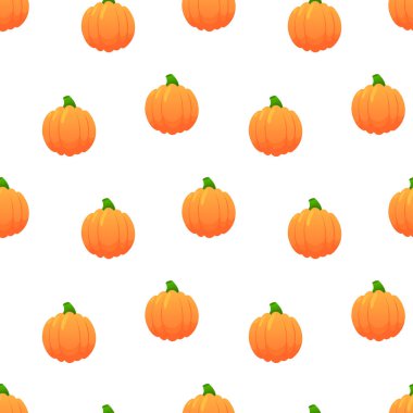 Pumpkins vektör kusursuz desen. Geçmişi, ambalaj kağıtları. Vektör illüstrasyonu