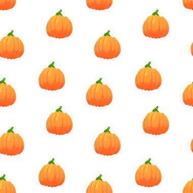 Pumpkins vektör kusursuz desen. Geçmişi, ambalaj kağıtları. Vektör illüstrasyonu