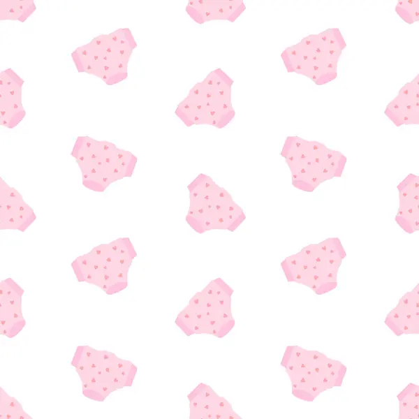 Pembe bebek bezi vektörü kusursuz desen. Bebek bezi açıları, bebek bezi değiştirme. Arkaplan, baskı, fon. Vektör illüstrasyonu