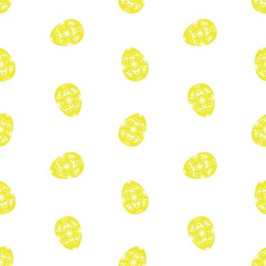 Sarı Paskalya yumurtalarının vektörleri pürüzsüz. Paskalya ambalaj kağıdı, ambalaj tasarımı, baskı, fon