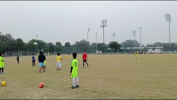 New Delhi Inde Mars 2024 Footballeurs Équipe Locale Football Lors — Video