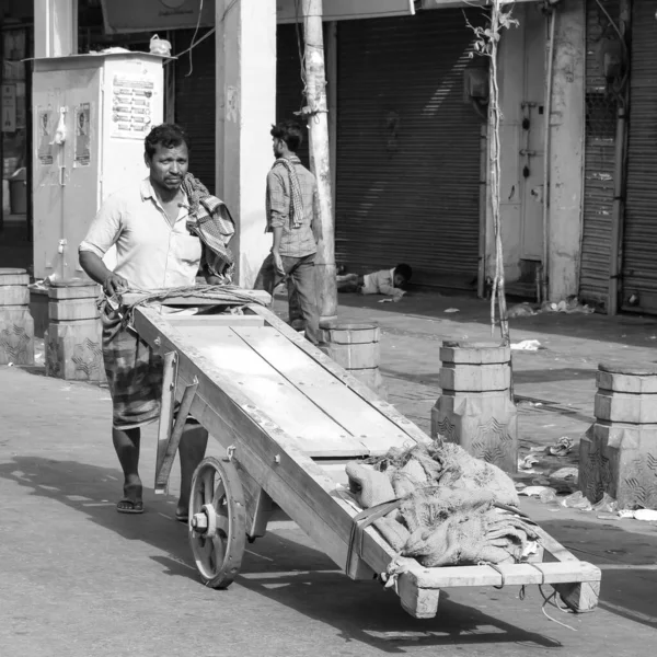 Old Delhi India April 2022 Unidentified Group Men Walking Streets — Stockfoto