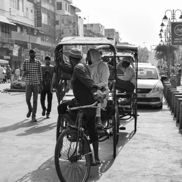 Old Delhi India April 2022 Unidentified Group Men Walking Streets — Fotografia de Stock