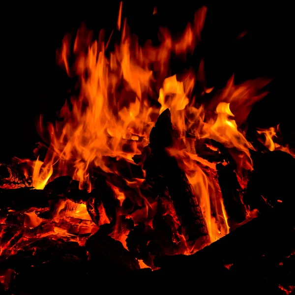 Tűz Lángok Fekete Háttér Láng Tűz Láng Textúra Háttér Gyönyörűen — Stock Fotó