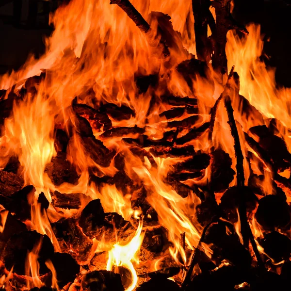 Tűz Lángok Fekete Háttér Láng Tűz Láng Textúra Háttér Gyönyörűen — Stock Fotó