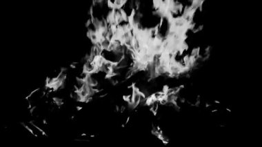 Siyah arka planda ateş alevleri, alev alev dokusu arka planda, çok güzel, ateş yanıyor, odun ve inek gübresi ile ateş siyah ve beyaz şenlik ateşi