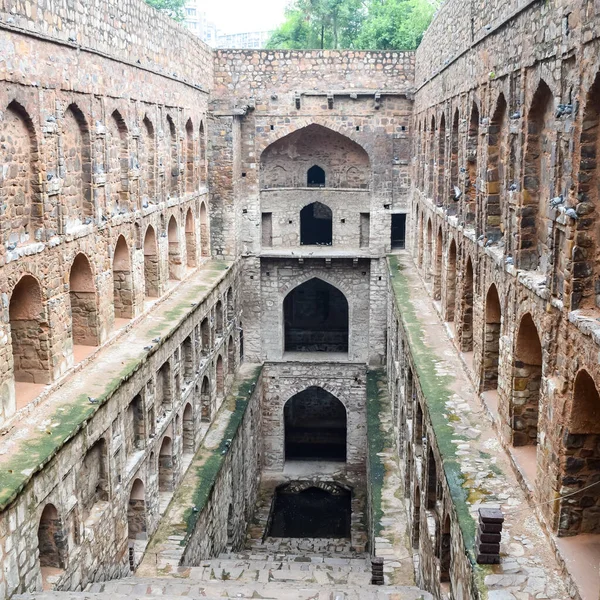 Agrasen Baoli Step Well Położony Środku Connaught Umieszczone New Delhi — Zdjęcie stockowe