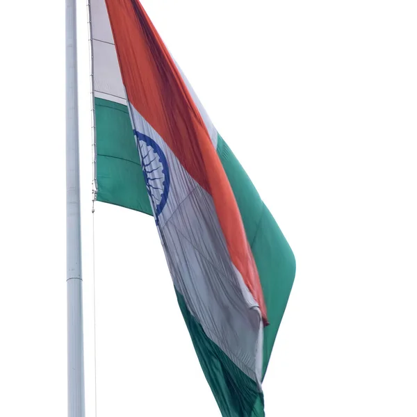 India Flag Flying High Connaught Place Pride Blue Sky India — 스톡 사진