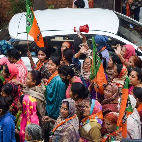 New Delhi India November 2022 Bharatiya Janata Party Bjp Supporters — Stock Photo, Image