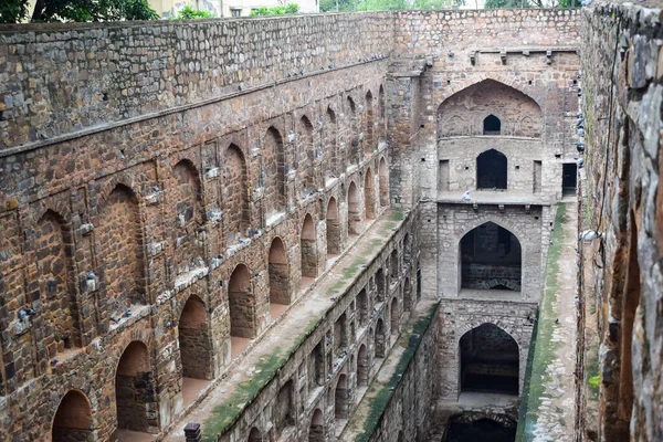 stock image Agrasen Ki Baoli (Step Well) situated in the middle of Connaught placed New Delhi India, Old Ancient archaeology Construction