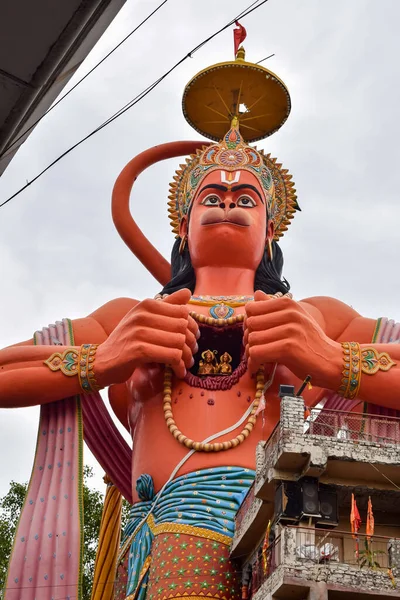 Gran Estatua Del Señor Hanuman Cerca Del Puente Metro Delhi — Foto de Stock