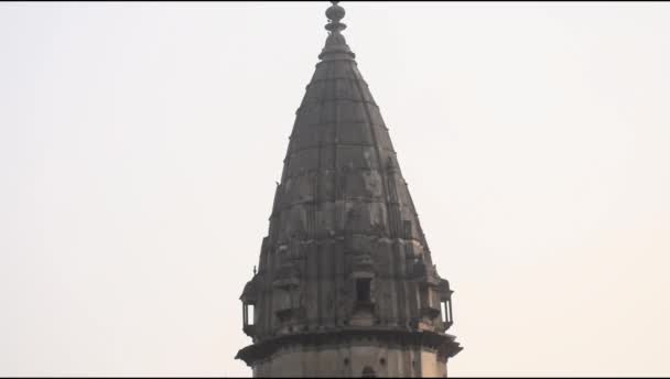 Morning View Royal Cenotaphs Chhatris Orchha Madhya Pradesh India Orchha — Stock video