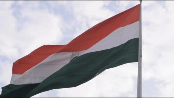 Time Lapse India Flag Flying High Connaught Place Pride Sky — Vídeo de Stock
