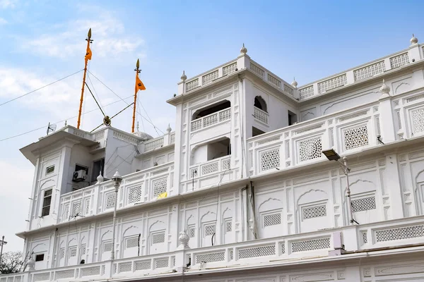 Vue Des Détails Architecture Intérieur Temple Harmandir Sahib Amritsar Punjab — Photo