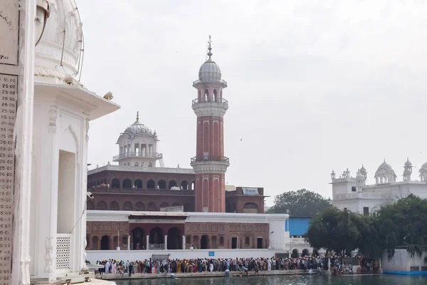 stock image View of details of architecture inside Golden Temple (Harmandir Sahib) in Amritsar, Punjab, India, Famous indian sikh landmark, Golden Temple, the main sanctuary of Sikhs in Amritsar, India