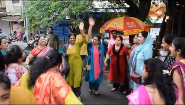 New Delhi India July 2022 Huge Gathering Devotees Different Parts — Stok video