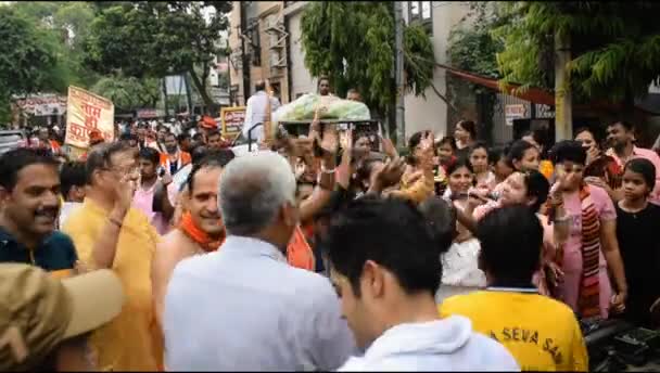 New Delhi India July 2022 Huge Gathering Devotees Different Parts — 비디오