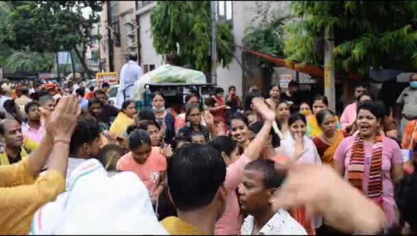 New Delhi India July 2022 Huge Gathering Devotees Different Parts — Stok video